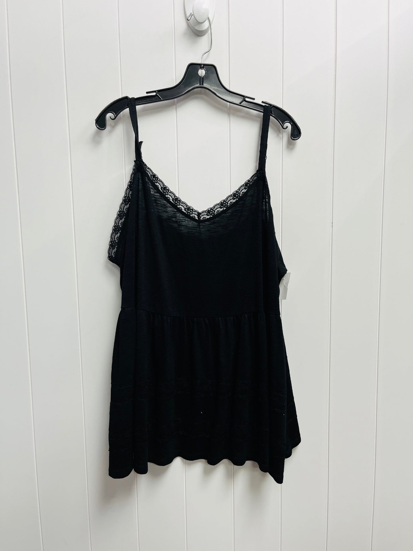 Top Sleeveless By Torrid In Black, Size: 4x