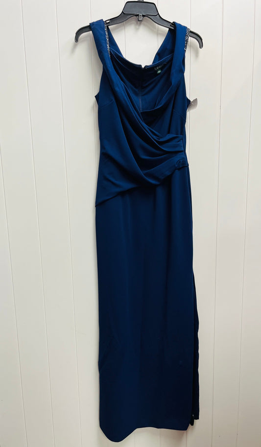 Dress Party Long By Lauren By Ralph Lauren In Navy, Size: 6