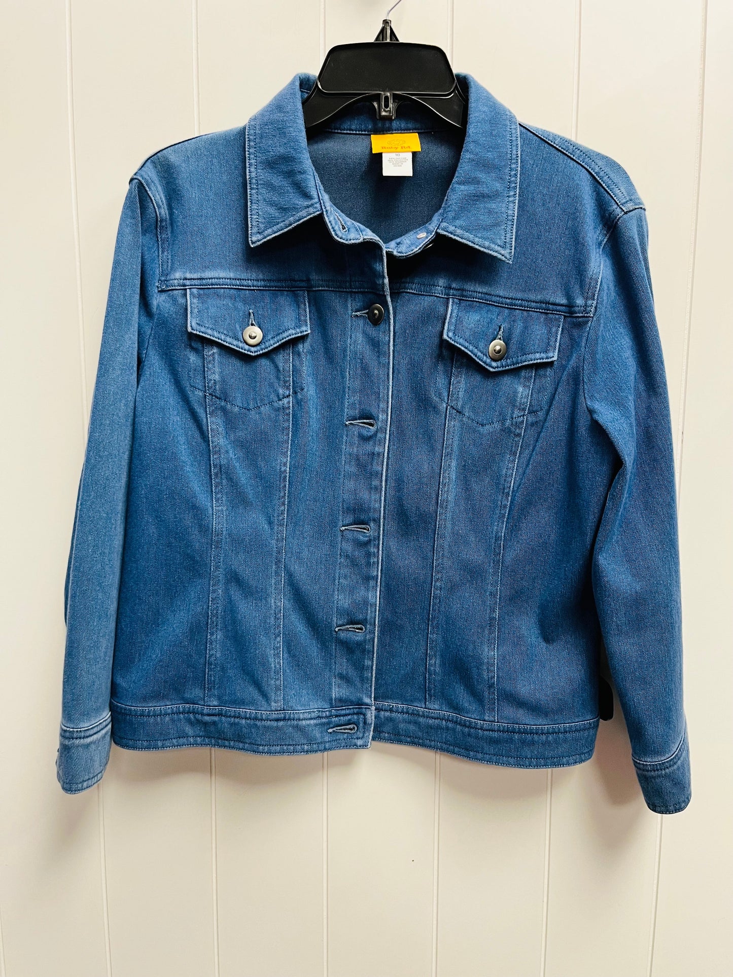 Jacket Denim By Ruby Rd In Blue Denim, Size: 10