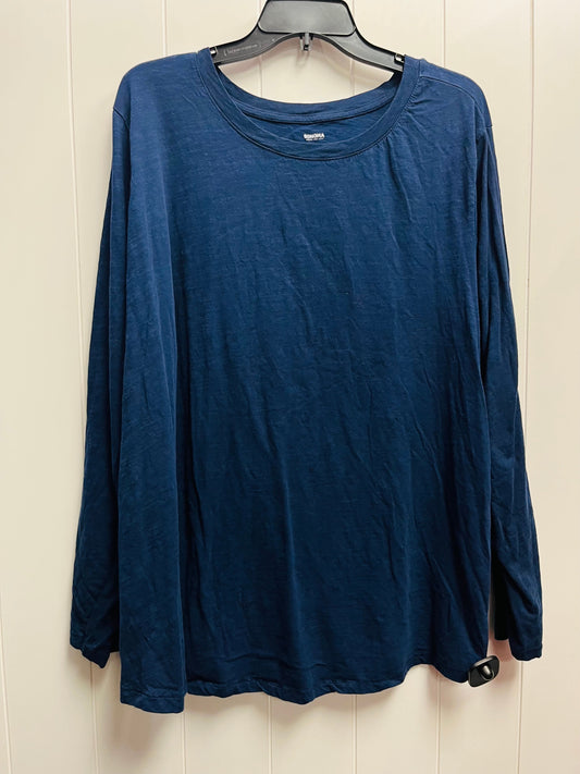 Top Long Sleeve Basic By Sonoma In Navy, Size: 3x