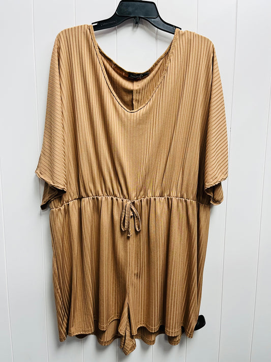 Romper By Boohoo Boutique In Tan, Size: 20