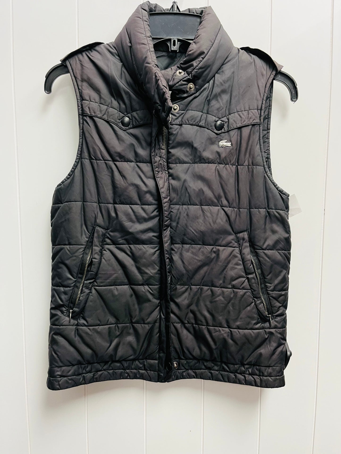 Vest Puffer & Quilted By Lacoste In Black, Size: S