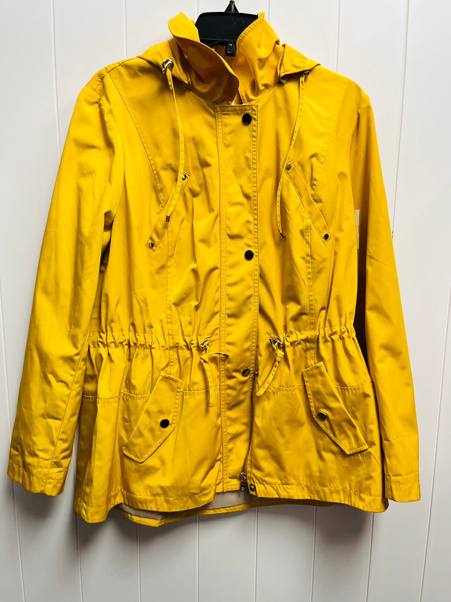 Jacket Windbreaker By Charter Club In Yellow, Size: L