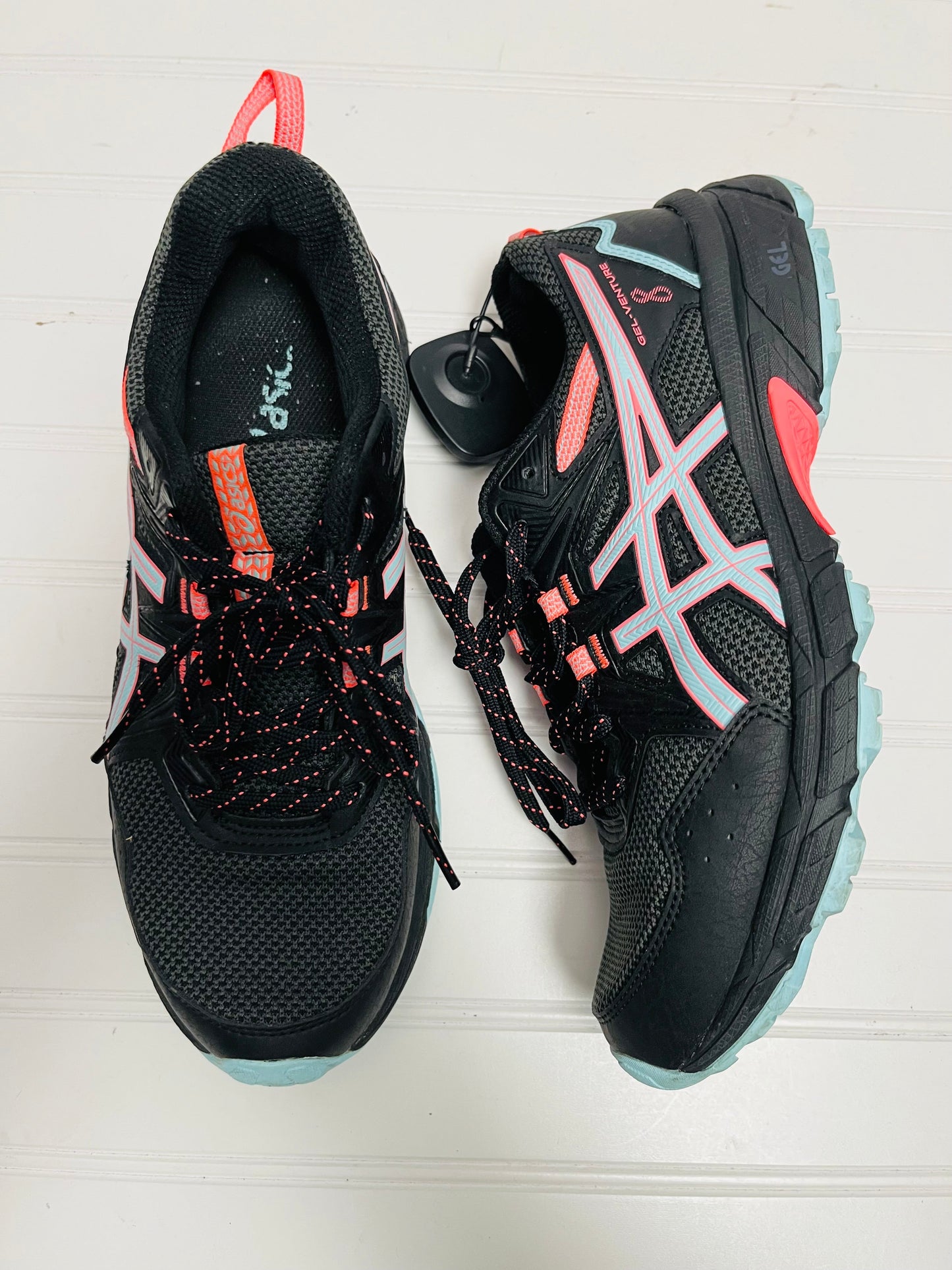 Shoes Athletic By Asics In Black & Pink, Size: 9.5