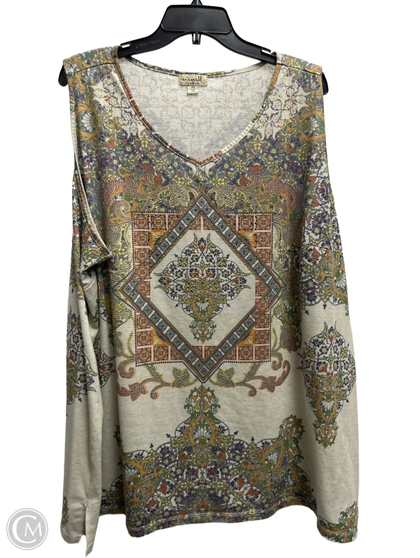 Top Short Sleeve By One World In Green, Size: 4x