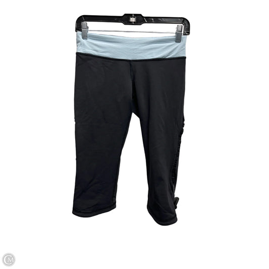 Athletic Capris By Lululemon In Blue & Grey, Size: 6