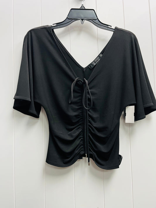 Top Short Sleeve By White House Black Market In Black, Size: Xxs