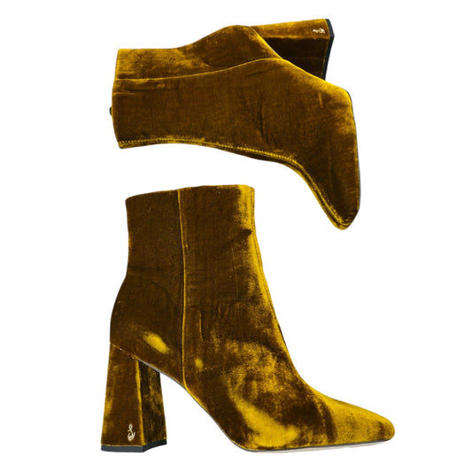 Boots Ankle Heels By Sam Edelman In Yellow, Size: 9