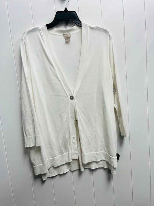 Cardigan By Chicos In White, Size: Xl