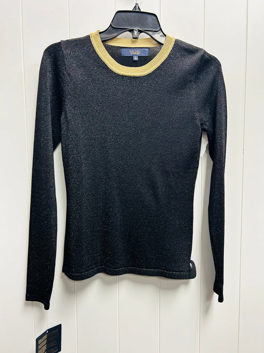 Black Gold Top Long Sleeve Rachel Zoe, Size S