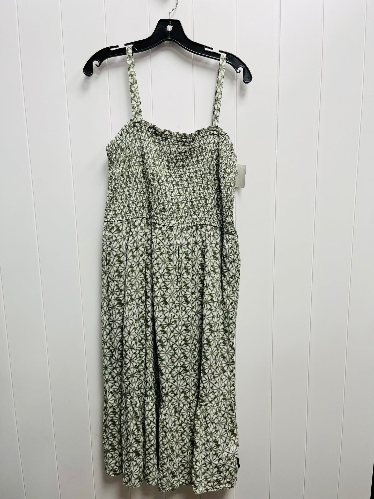 Dress Casual Midi By Gap In Green, Size: L