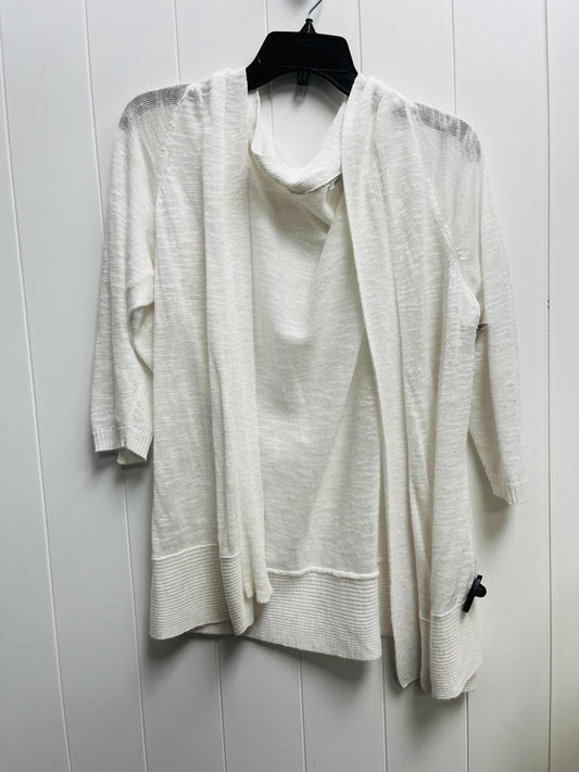 Cardigan By Dressbarn In White, Size: 1x