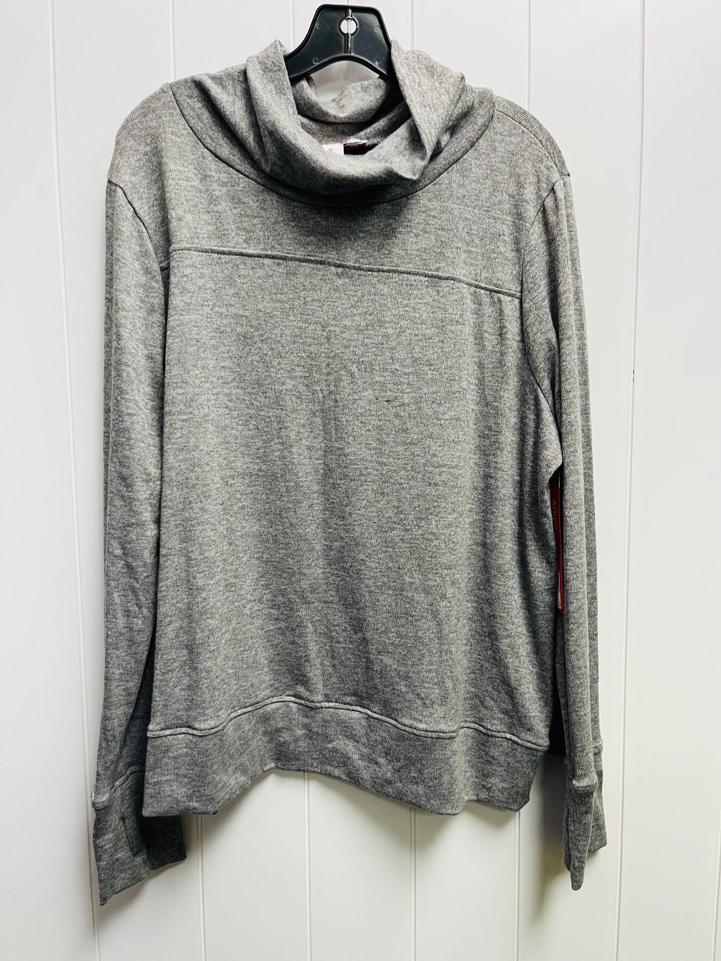 Top Long Sleeve By Adrienne Vittadini In Grey, Size: Xl