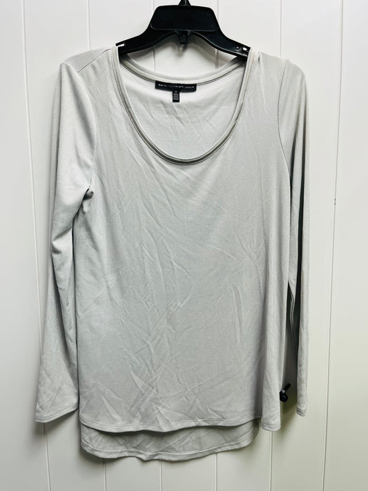 Top Long Sleeve By White House Black Market In Silver, Size: S