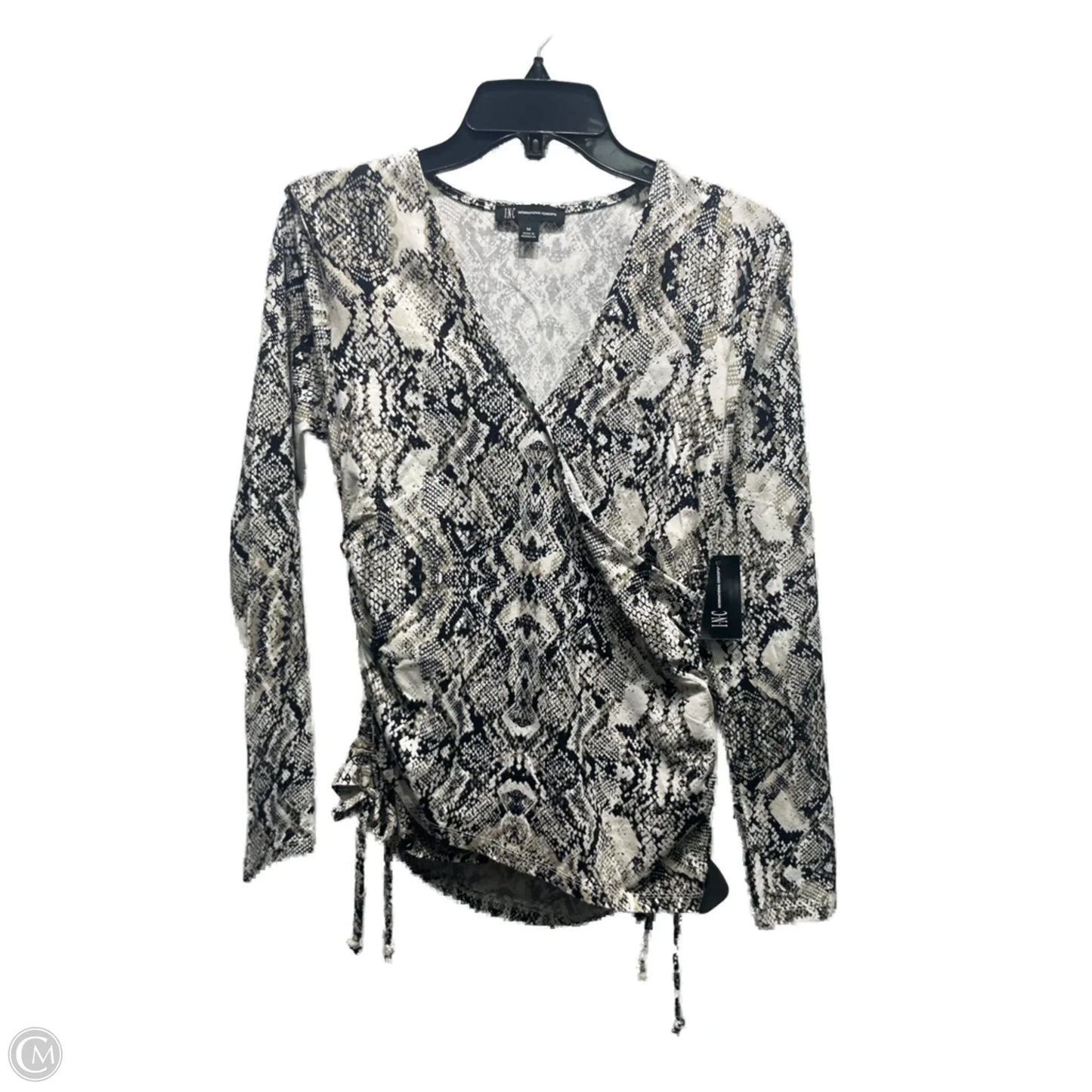 Top Long Sleeve By Inc In Snakeskin Print, Size: M