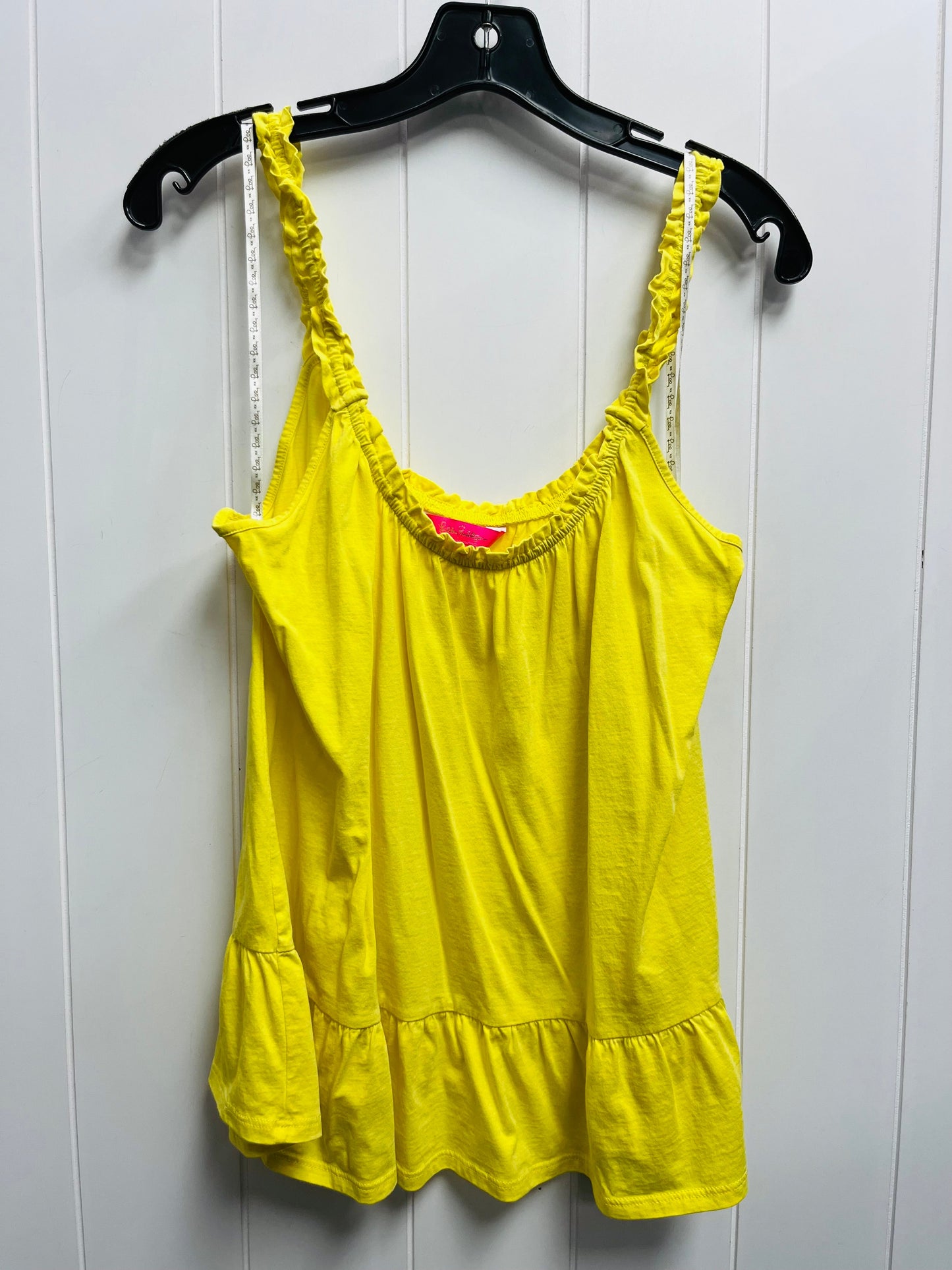 Top Sleeveless Designer By Lilly Pulitzer In Yellow, Size: M