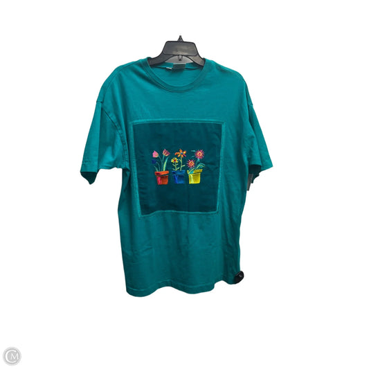Top Short Sleeve By Johnny Was In Teal, Size: Osfm