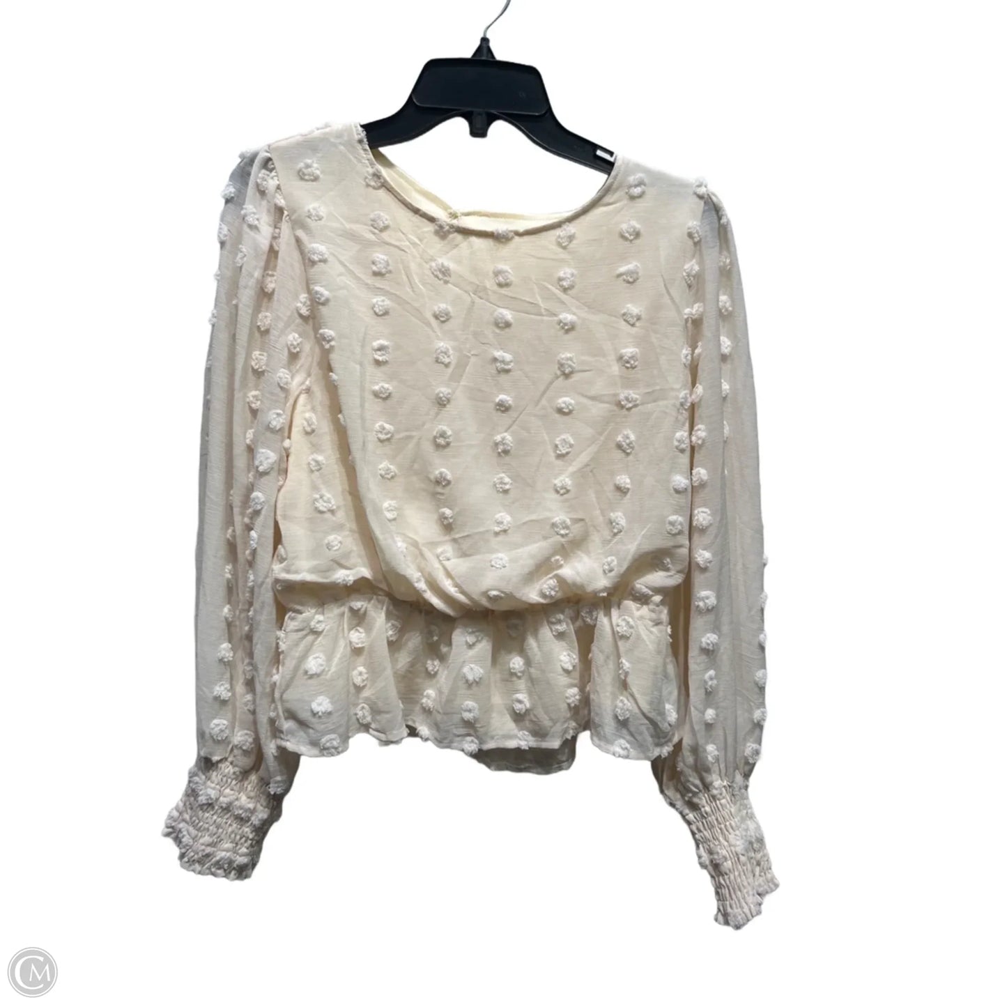 Top Long Sleeve By Altard State In Cream, Size: L