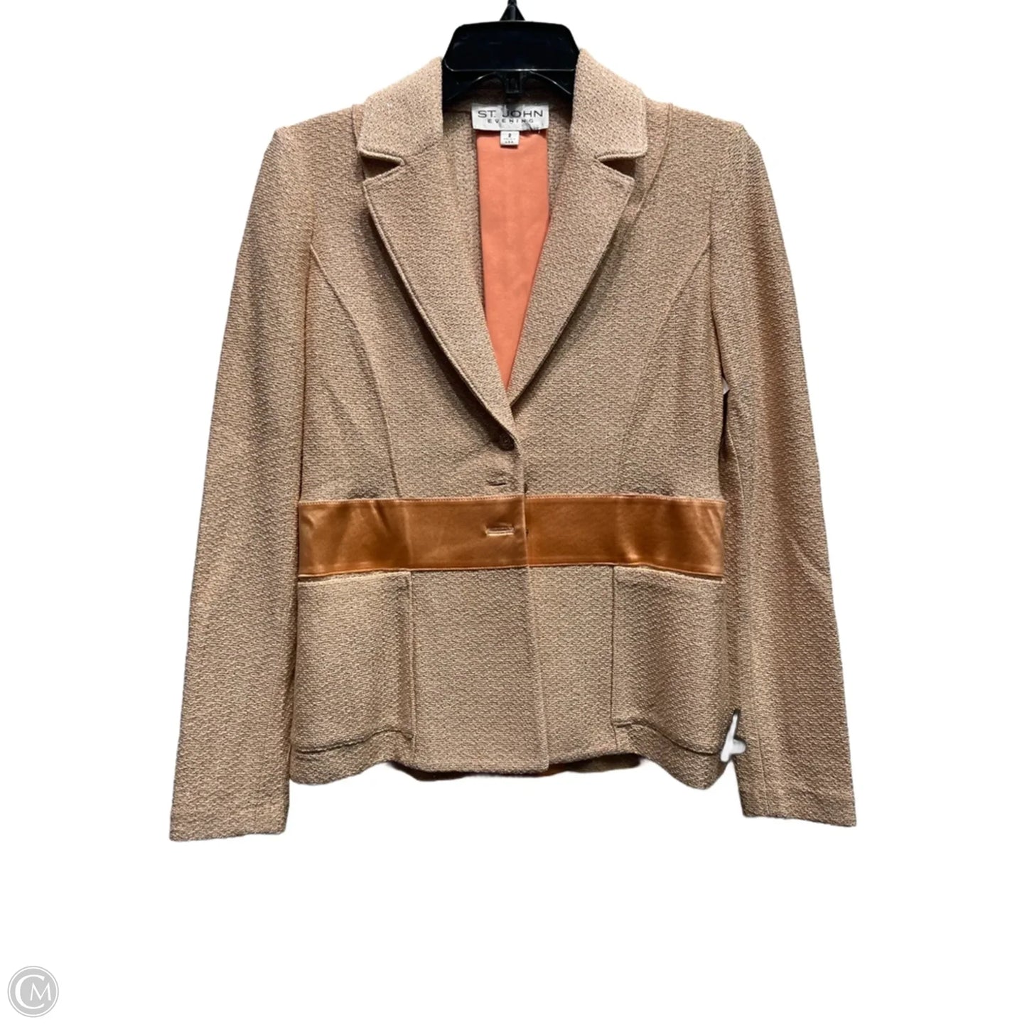 Blazer Luxury Designer By St John Collection In Orange, Size: 2