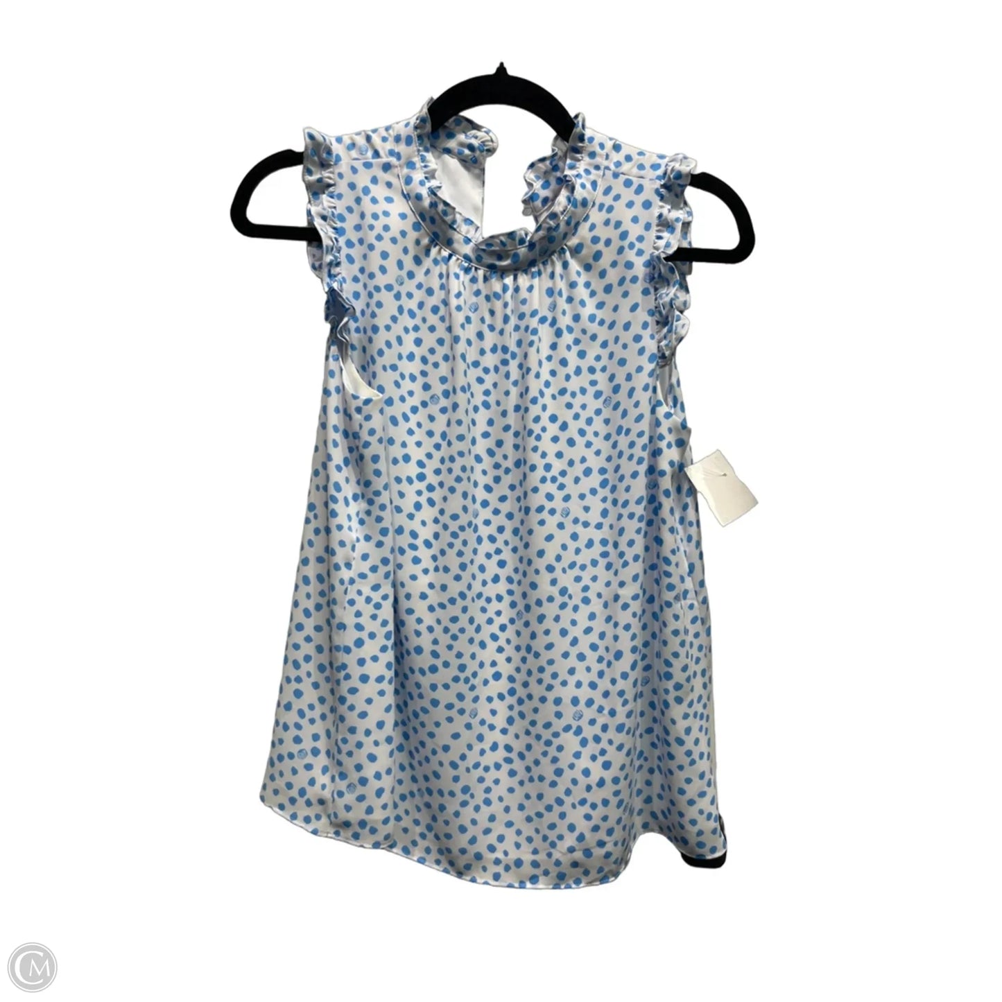 Top Short Sleeve Designer By Lilly Pulitzer In Blue & White, Size: Xs