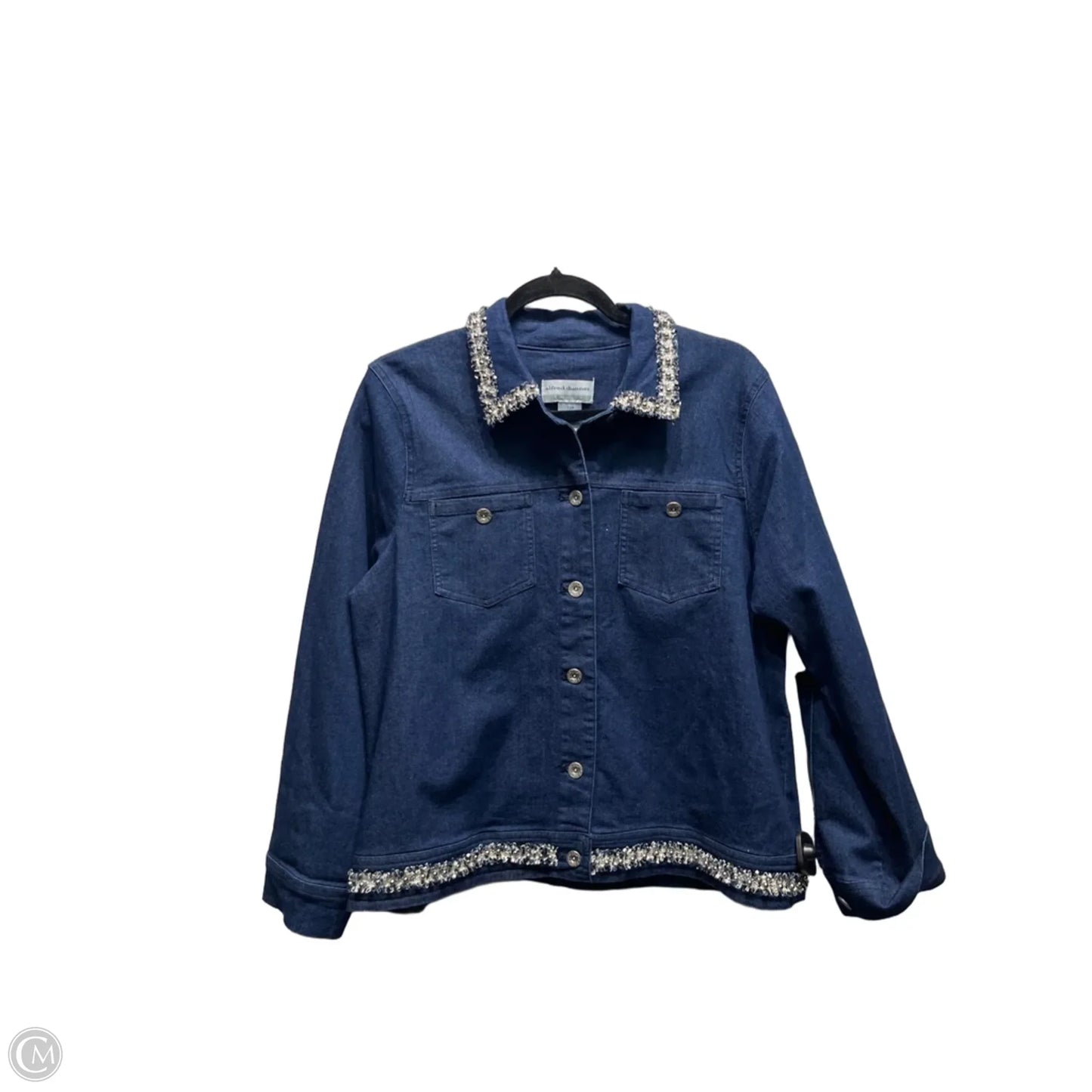 Jacket Denim By Alfred Dunner In Blue Denim, Size: 12p