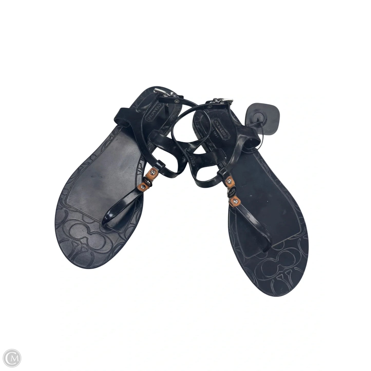 Sandals Designer By Coach In Black, Size: 7