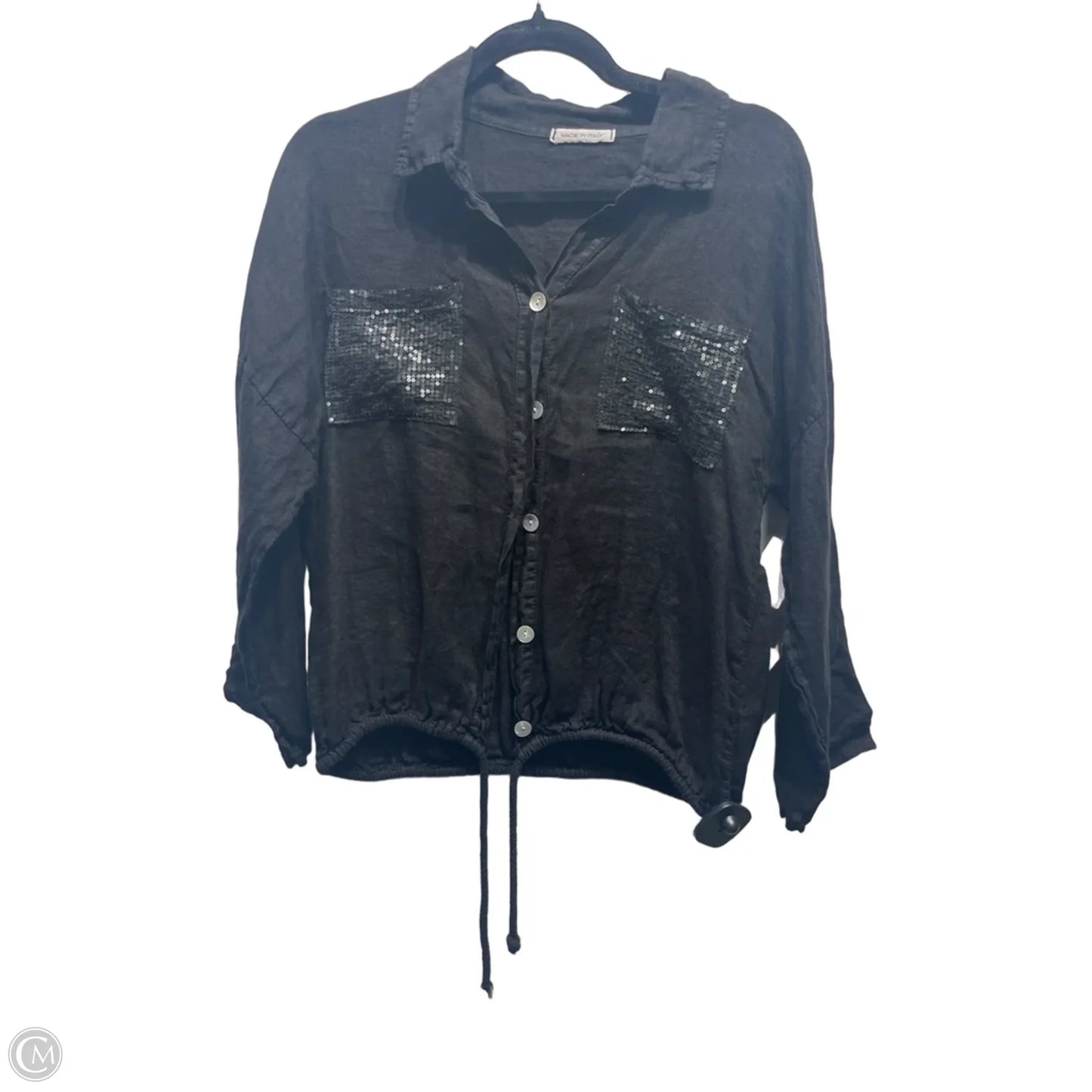 Top Long Sleeve By M Made In Italy In Black, Size: L