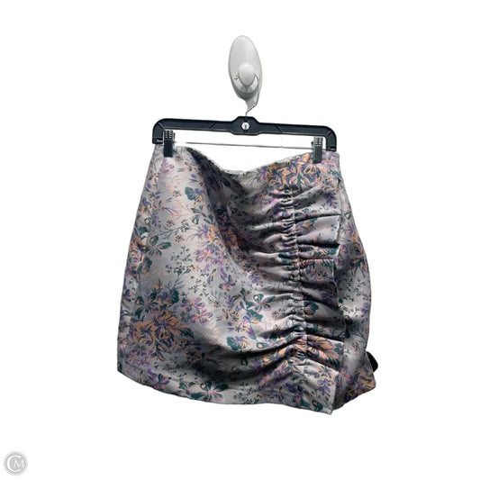 Skirt Mini & Short By Zara In Green & Purple, Size: L