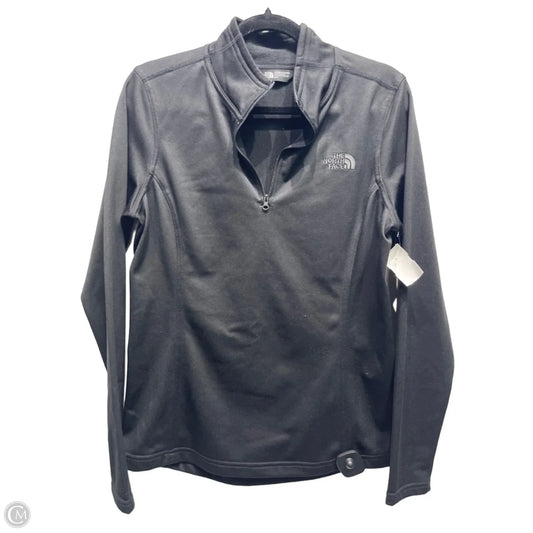 Athletic Top Long Sleeve Collar By The North Face In Black, Size: M