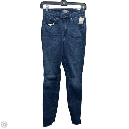 Jeans Skinny By Good American In Blue Denim, Size: 4