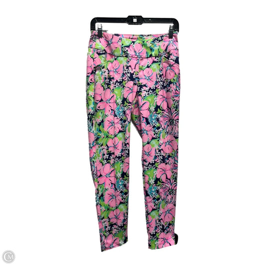 Pants Designer By Lilly Pulitzer In Green & Pink, Size: 2
