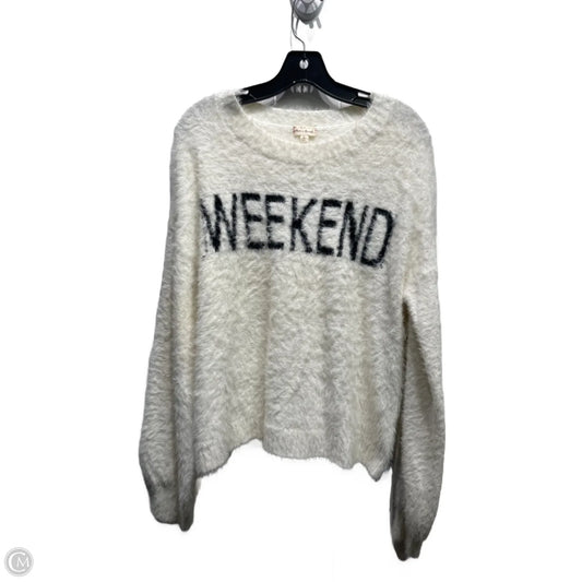 Sweater By Hem & Thread In Black & White, Size: L