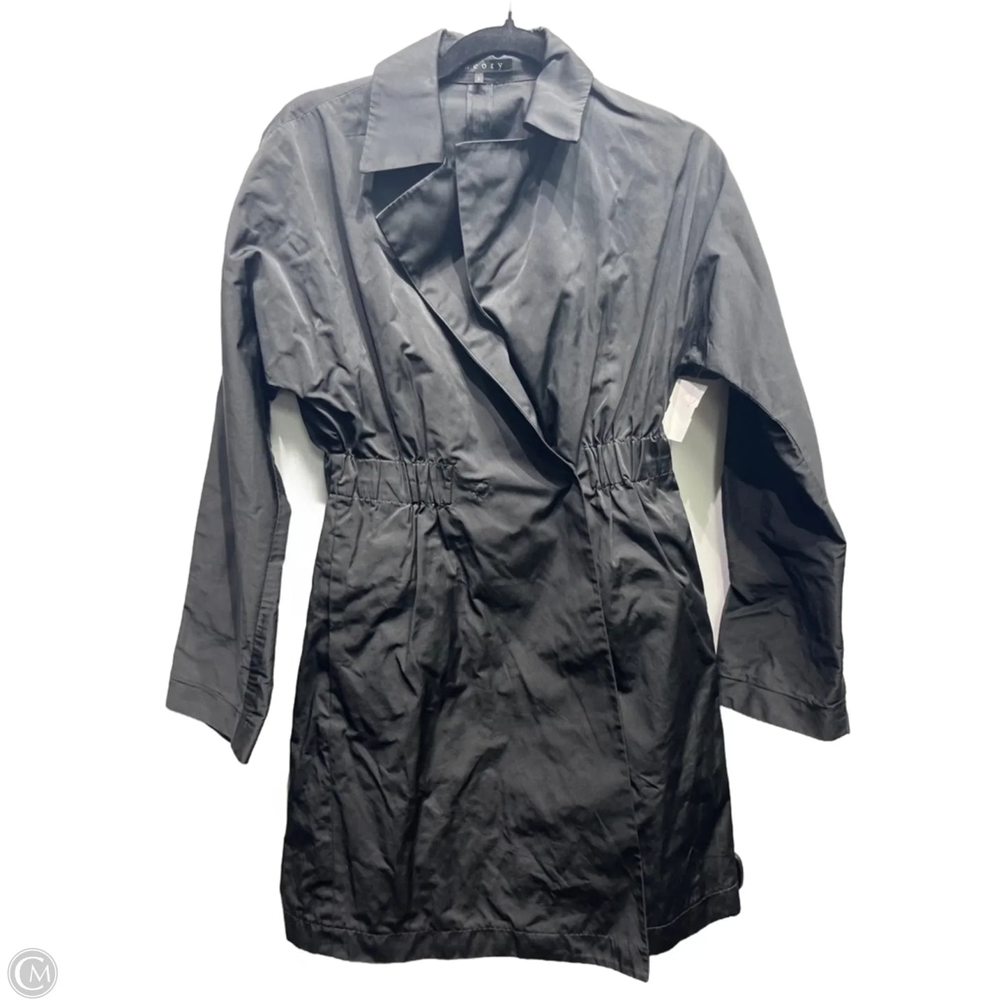 Coat Trench Coat By Theory In Black, Size: S