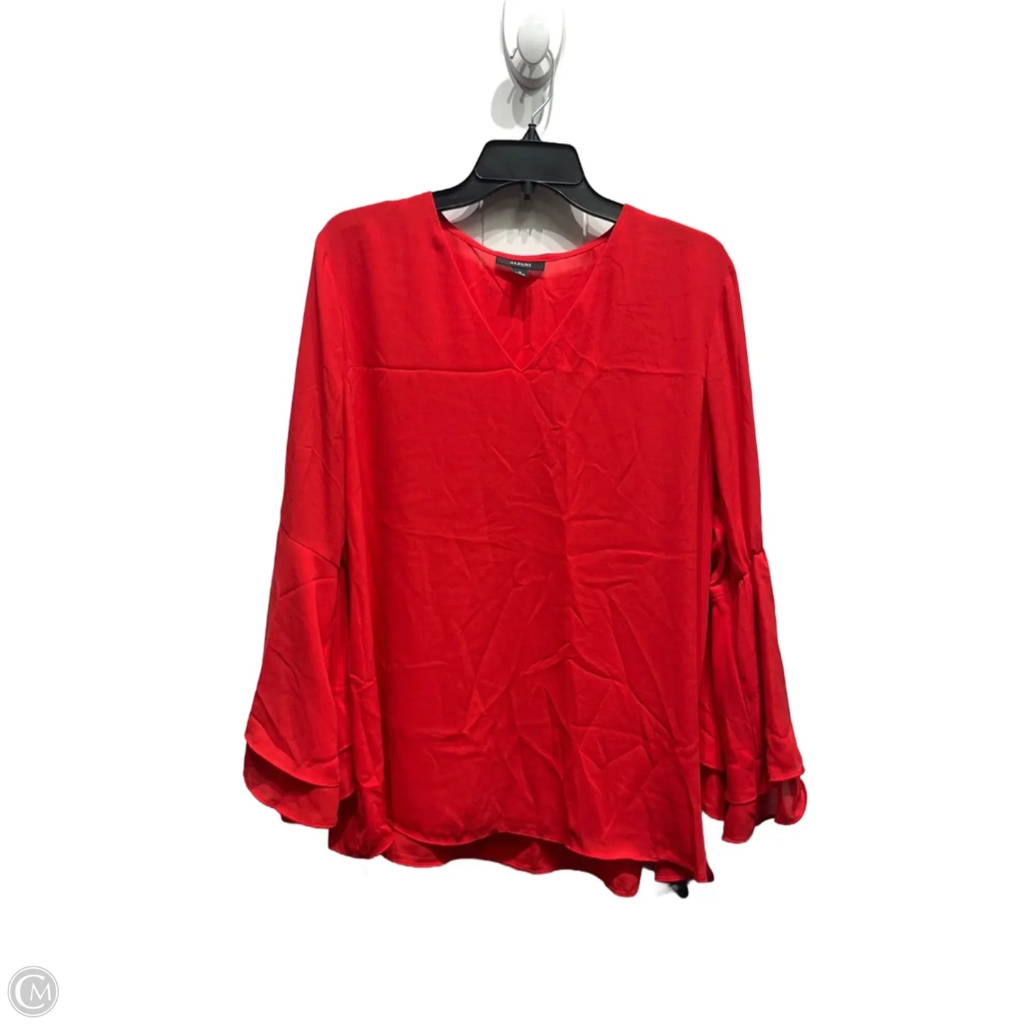 Top Long Sleeve By Alfani In Red, Size: 16
