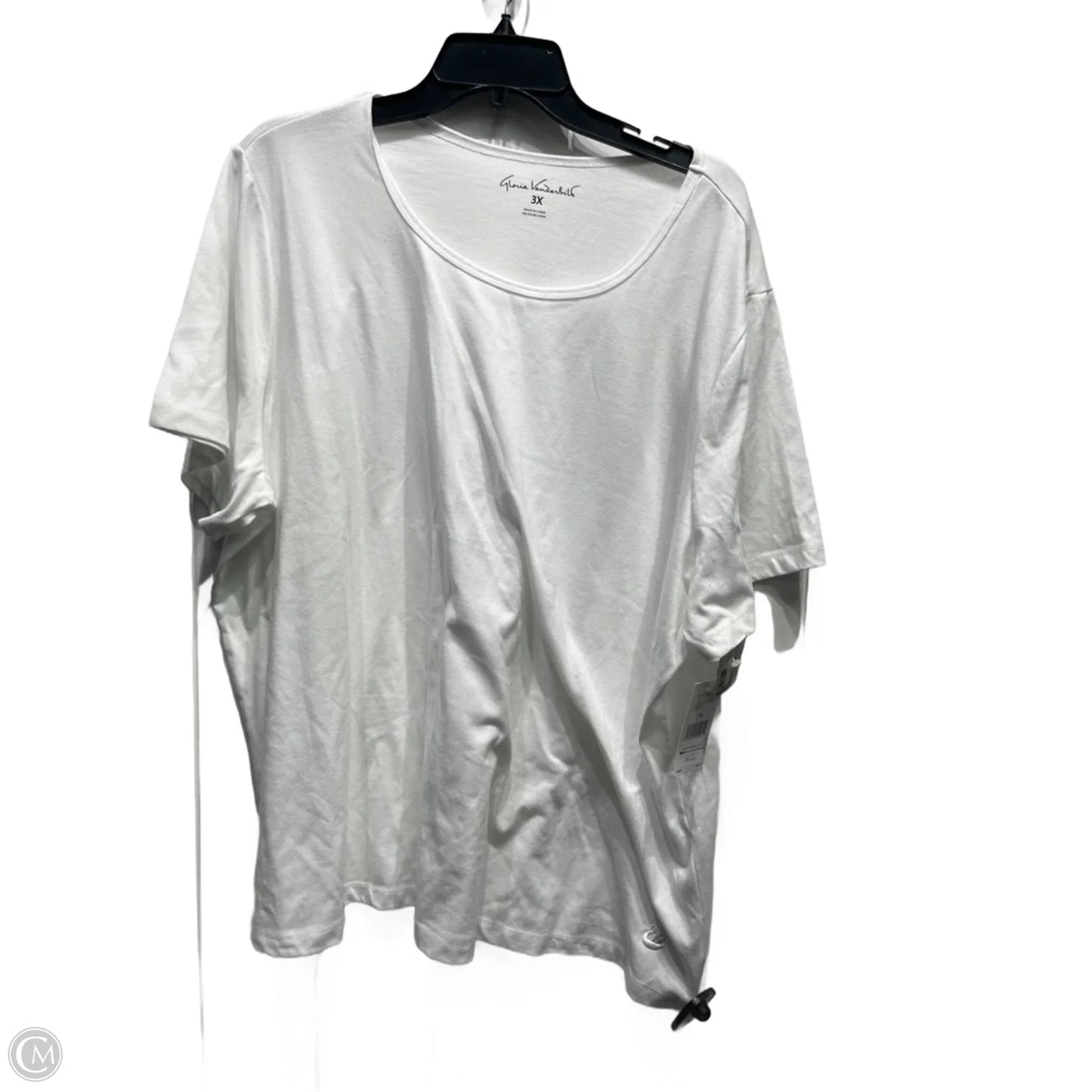 Top Short Sleeve Basic By Gloria Vanderbilt In White, Size: 3x