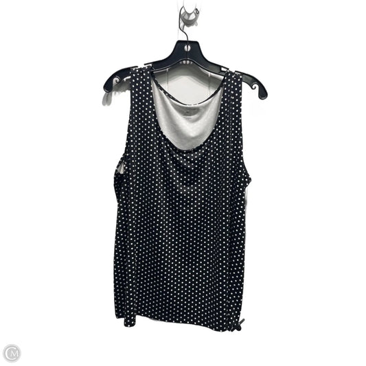 Top Sleeveless By Charter Club In Black & White, Size: 2x