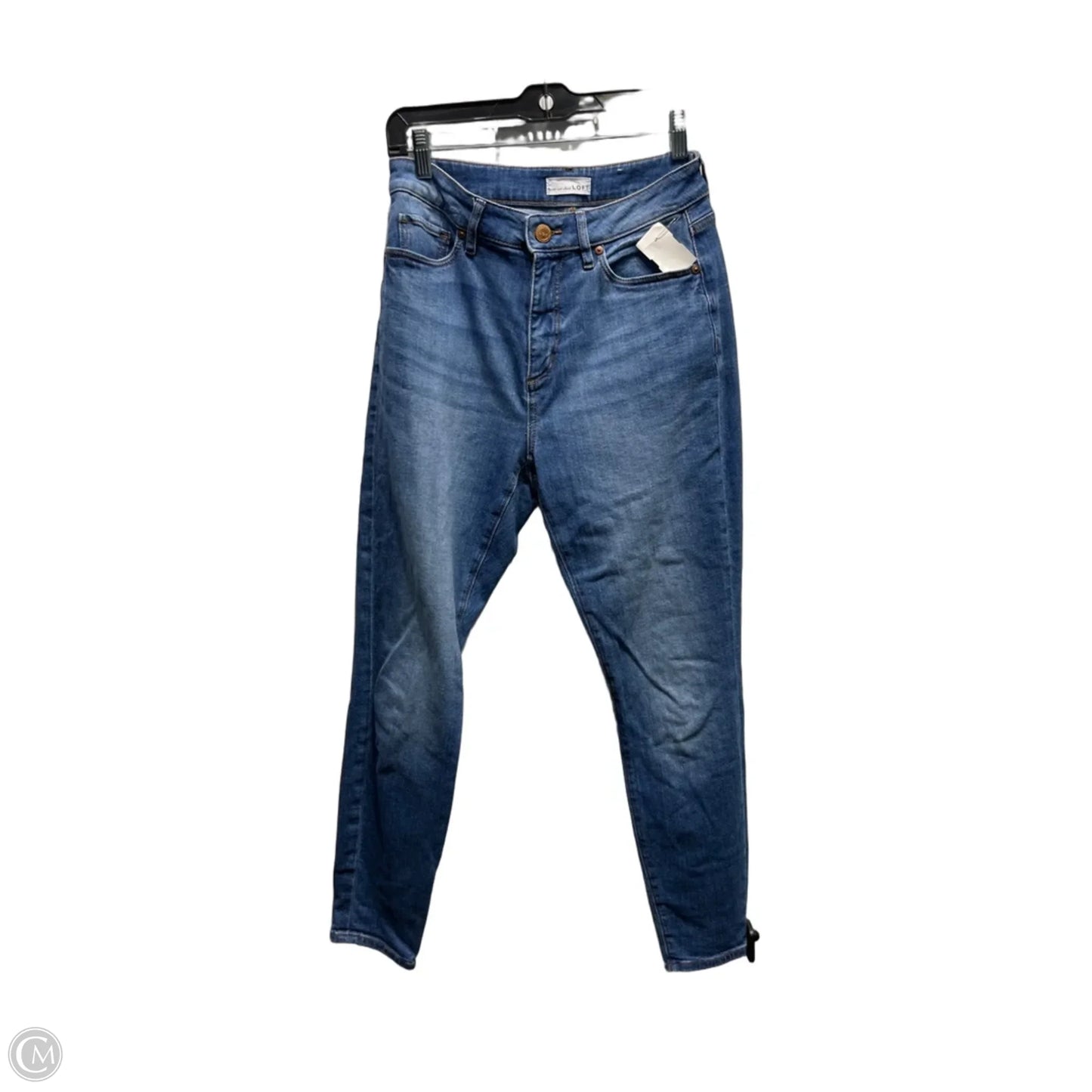 Jeans Skinny By Loft In Blue Denim, Size: 4