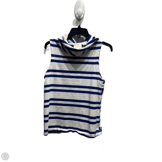 Top Sleeveless By Maeve In Blue & White, Size: S