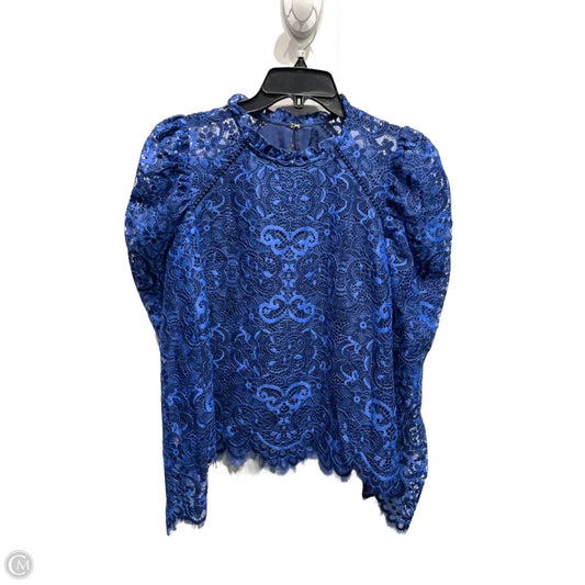Top Long Sleeve Designer By Lilly Pulitzer In Blue, Size: S