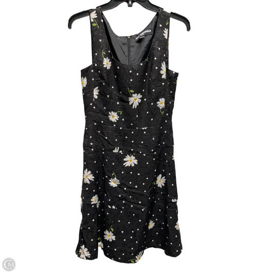 Dress Designer By Karl Lagerfeld In Black & Yellow, Size: 2
