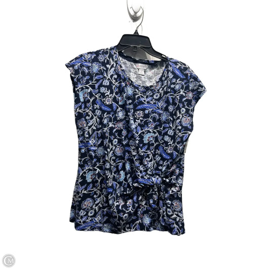 Top Short Sleeve By Liz Claiborne In Blue, Size: Xl
