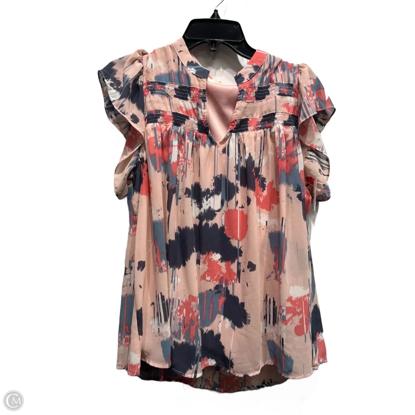 Top Short Sleeve By Entro In Pink & Purple, Size: M