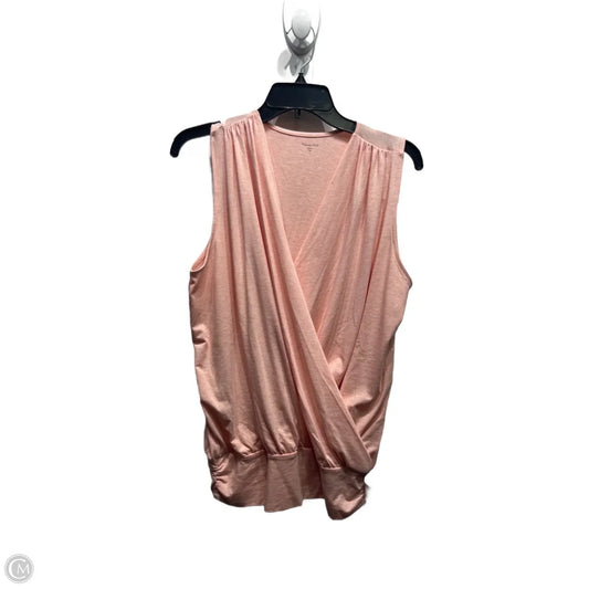 Top Sleeveless By Garnet Hill In Orange, Size: L