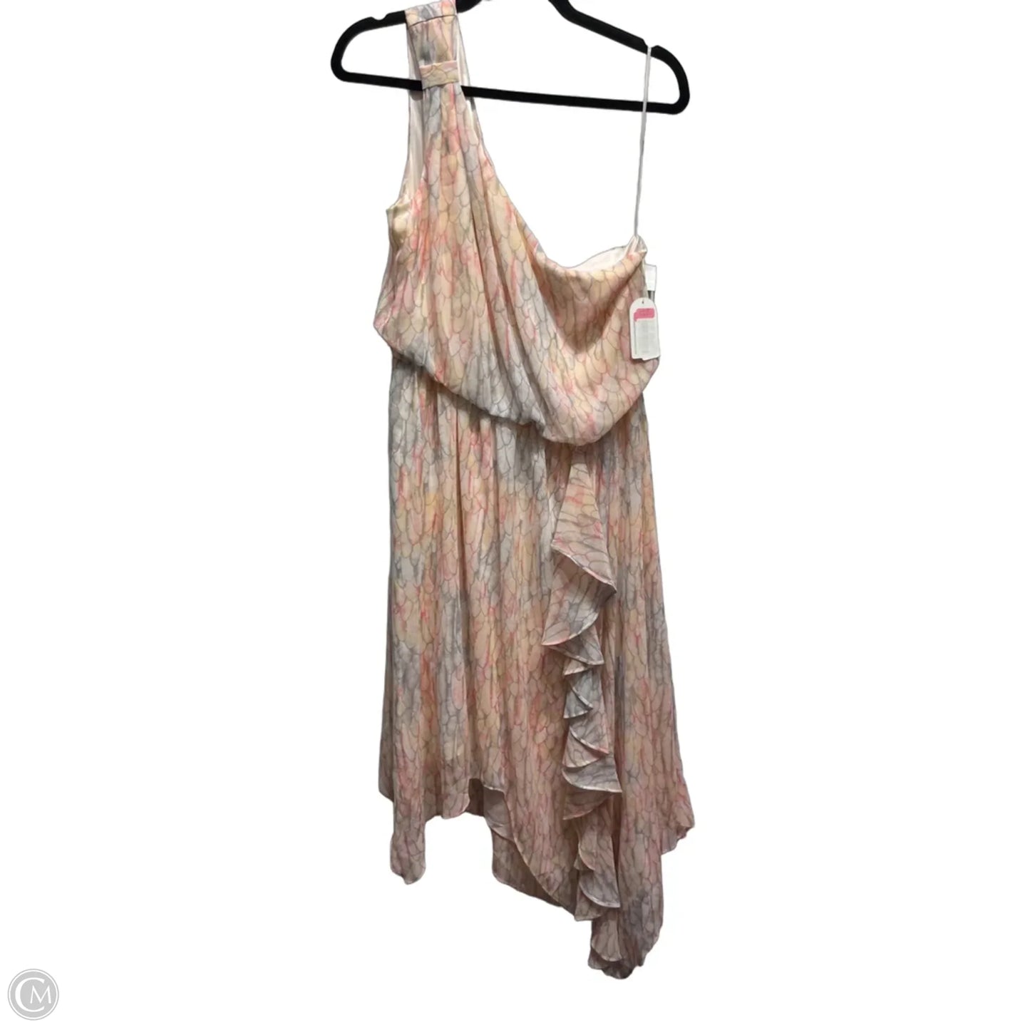 Dress Casual Short By Jessica Simpson In Pink & Yellow, Size: 14