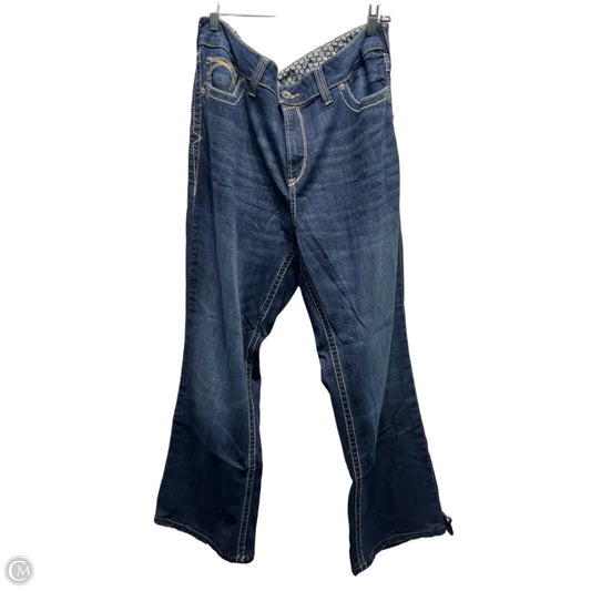 Jeans Straight By Ariat In Blue Denim, Size: 22