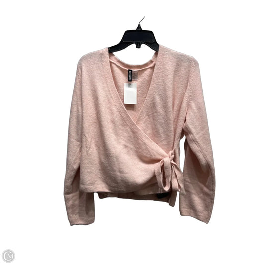 Sweater Cardigan By Divided In Pink, Size: Xxl