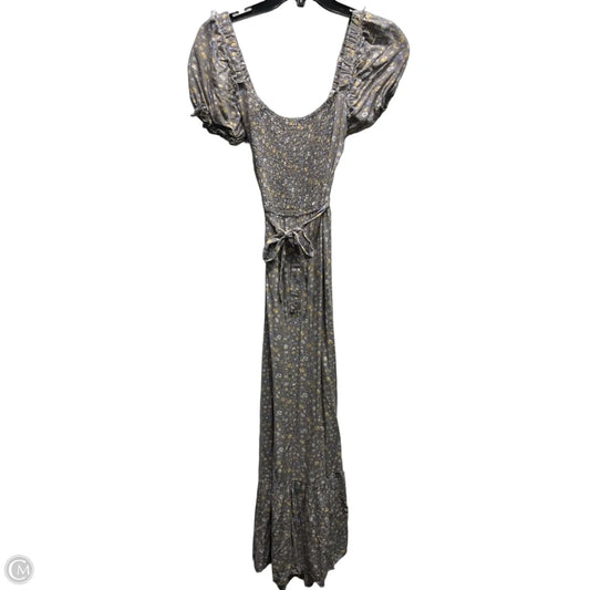 Dress Casual Maxi By SHOP NEIGHBOR In Grey & Yellow, Size: S