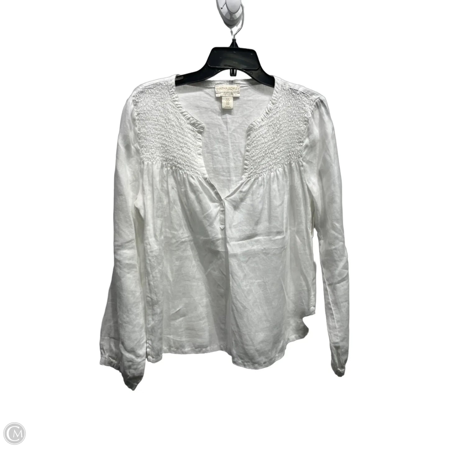 Top Long Sleeve By Cynthia Rowley In White, Size: M