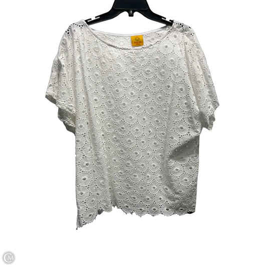 Top Short Sleeve By Ruby Rd In White, Size: 22