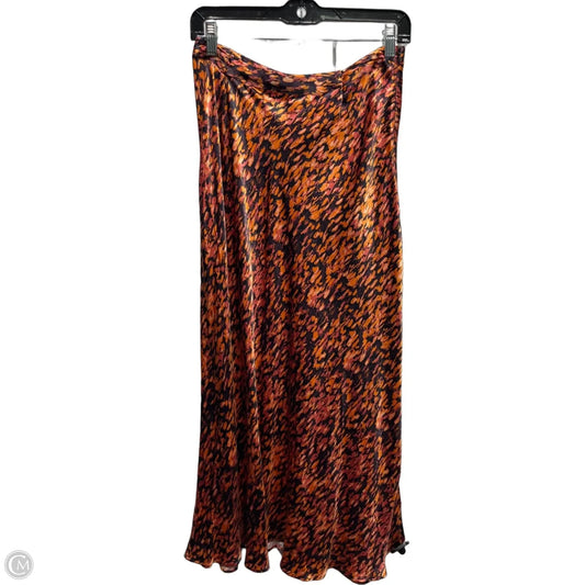 Skirt Maxi By NICOLE FARHI In Orange & Purple, Size: M